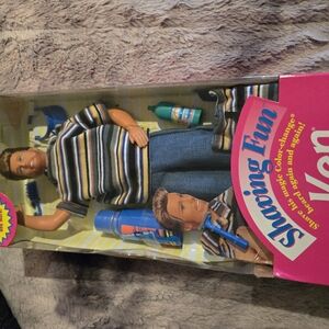 Shaving Fun Ken Doll with Striped Shirt